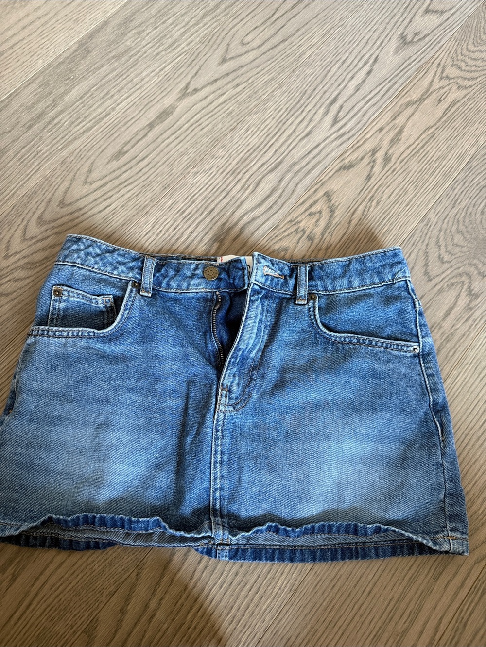 BDG Light Blue Denim Mini Skirt
